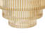 Set of 2 Clear Amber Lustre Glass Accent Vases with Modern Geometric Tiered Design-640760337
