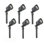 Paradise Low-Voltage 7W Warm White LED Junior Outdoor Spot Light, Black (Pack of 6)