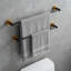 Ensemble de quincaillerie de salle de bain moderne 6 pièces, aluminium doré noir (barres à serviettes 24 po et 16 po)-124031024