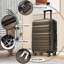 Ensemble de valises Hardshell en ABS, valise à carreaux de 24 pouces avec roues pivotantes, bagage de voyage léger avec 2 cubes d'emballage pour hommes et femmes