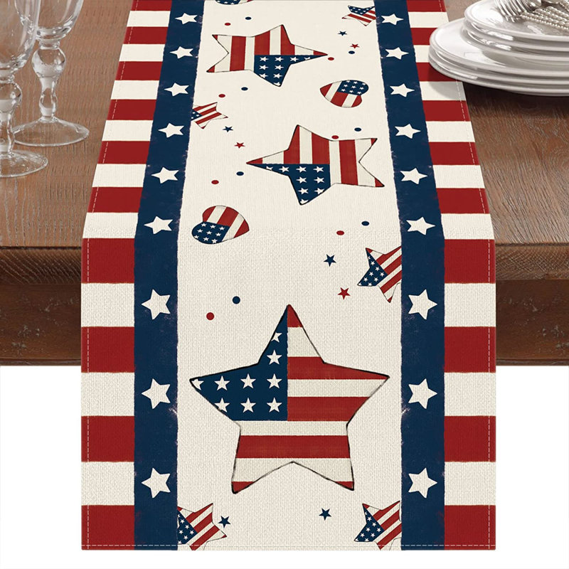 Chemin de table rectangulaire en polyester