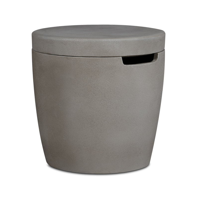 Eldora 20" Round Concrete Propane Tank Cover and Side Table by Real Flame, Shade