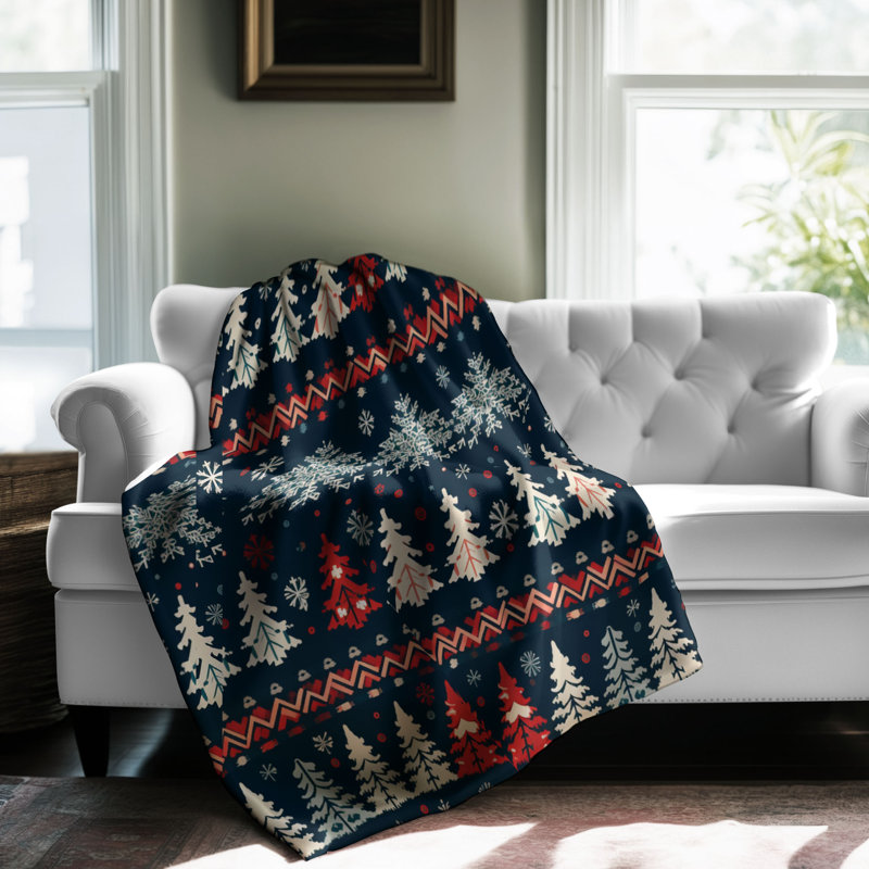 Cozy Winter Art - 1 pièce Sherpa Premium, Grand lit