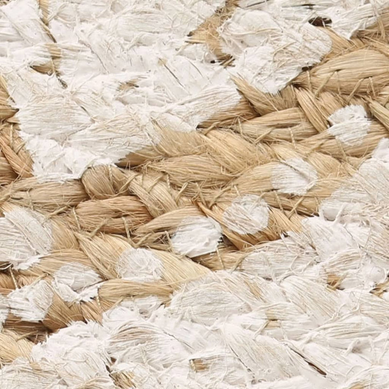Lavoir Hand Knotted Natural/White Rug, Round 120cm