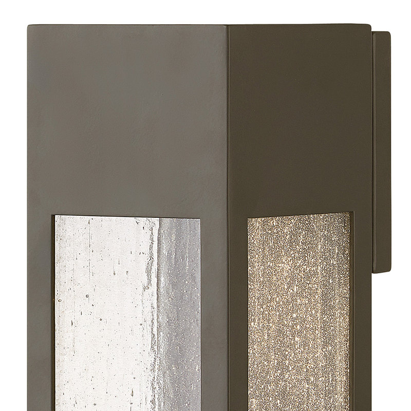 Rook Outdoor Dark Sky Wall Mount Lantern, Bronze, 6.5W, 15" H x 4.8" W x 4.8" D