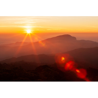 Delorenzo The Sun Rising 1 Piece Wrapped Canvas Wall Art
