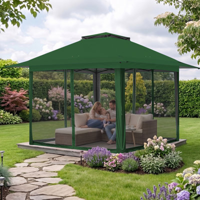 Pop up Patio Gazebo 13 Ft. W x 13 Ft. D Metal Patio