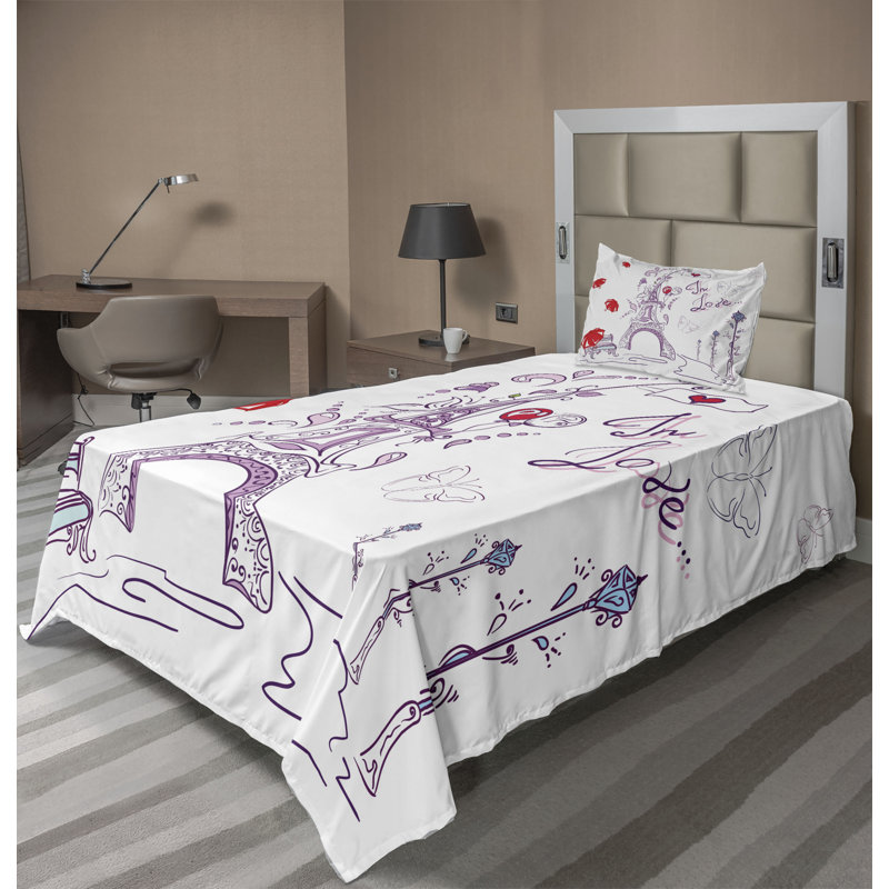 Microfiber Sheet Set, Twin Sheet Set + Fitted Sheet + 1 Pillowcase