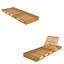 Acacia Wood Lounge Chaise Set - Cream 4" Water-Resistant Cushions-1692828533