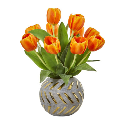 Tulip Faux Floral in Vase