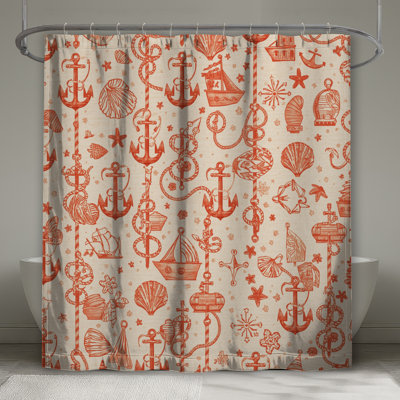Rideaux de douche Nautical Anchor Shells