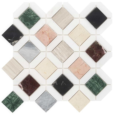 Nola 2x2 Polished Marble Mosaic Tile