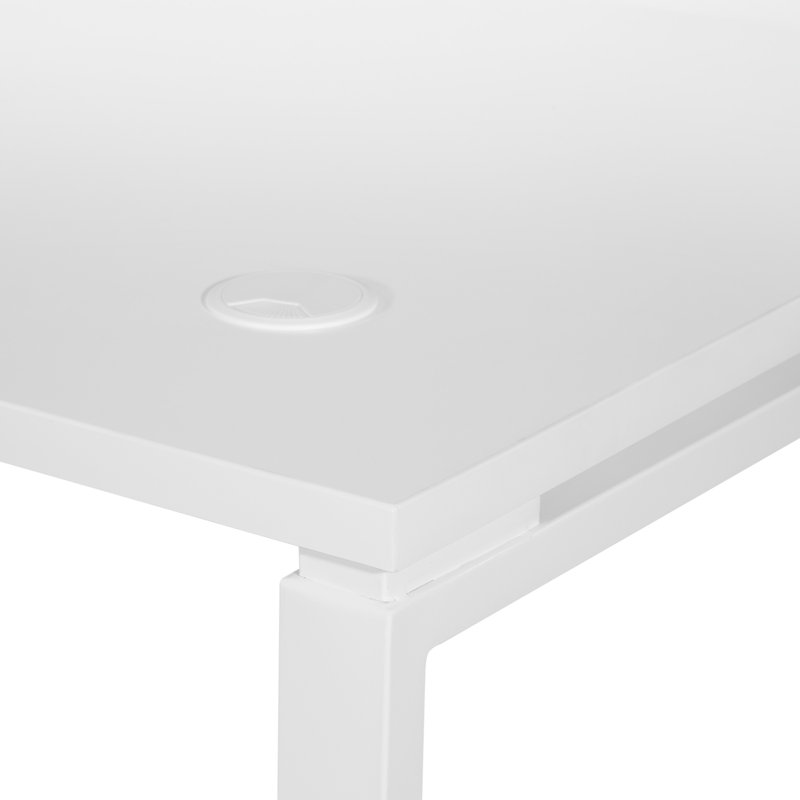 Prado Metal Base Writing Desk, White