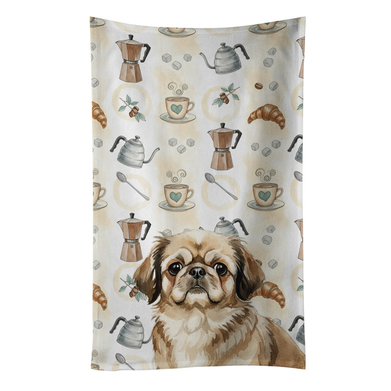 Sable Pekingese Coffee Bar Kitchen Towel, Sable Pekingese