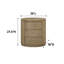 Table de chevet ovale - Caramel