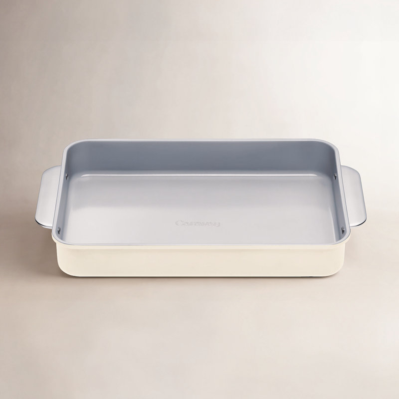 Caraway Nonstick Ceramic Rectangle Pan W/ Handles, Cream