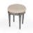 Anicka 18.5 in. Seat Height Round Upholstered and Solid Wood Traditional Vanity Stool-23608847-116467474