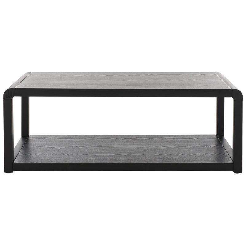 Omara Rectangular Single Coffee Table, Black