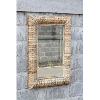 Janie Seagrass Rectangle Wall Mirror