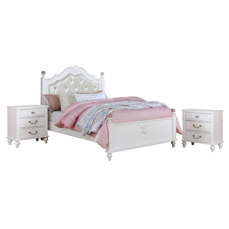 Labombard Solid Wood Piece Bedroom Set, Twin