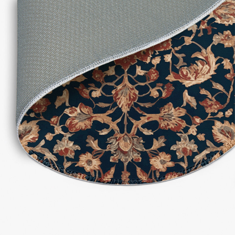 Tapis d'intérieur et d'extérieur brun Persian, Rond 5 pi