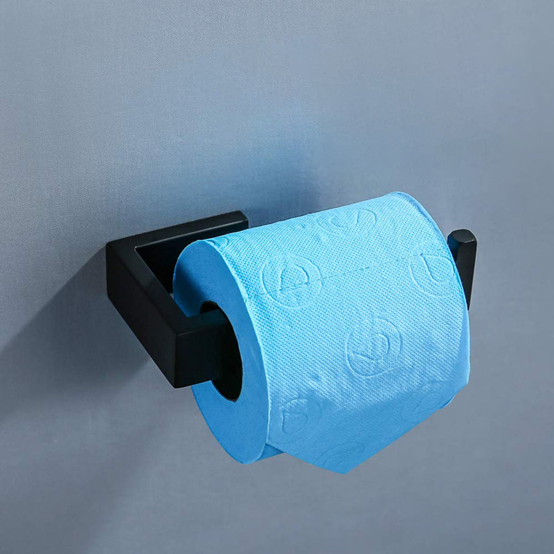 Ensemble de 4 accessoires de quincaillerie de salle de bain, Noir, noir, noir, noir