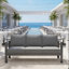 73" All-Weather Aluminum Patio Sofa, 3 Seat Outdoor Couch With Thick Cushions Frame-1013691242-1013691252