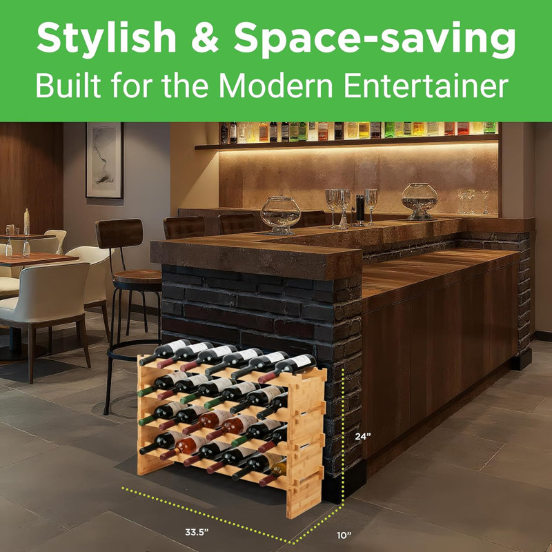 Oversize 24 Bottle Stackable Modular Wine Rack