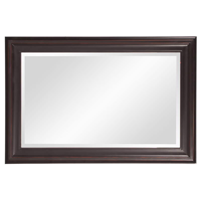Mora Solid Wood Rectangle Mirror, Oil Rubbed Bronze