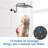 12 Inch Adjustable Extension Arm High-Pressure Rain Shower Head, Rain Fixed Shower Head-124897494