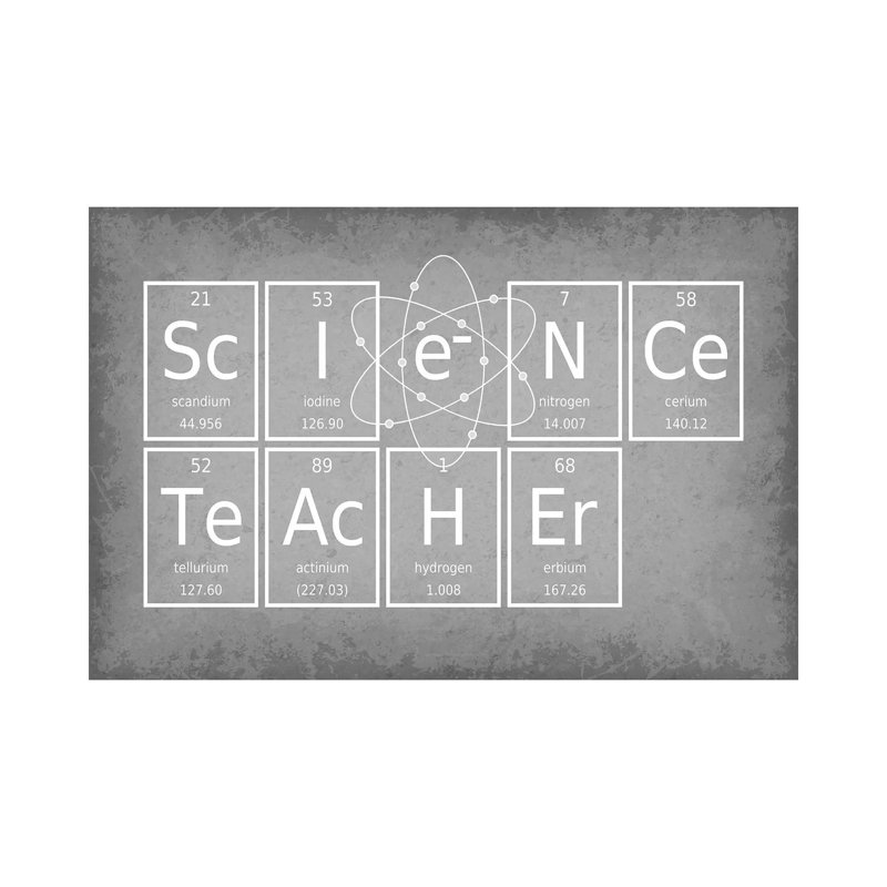 Science Teacher - Wrapped Canvas Print, 20.32 cm H x 30.48 cm W