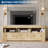 70" Mid-Century Modern TV Stand for TVs up to 85", Entertainment Center with Carved Drawer & Open Storage Shelf-220292868