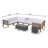 Ajanai 6 - Person Modular Patio Conversation Set with Cushions-645734765