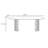 Simple White Rectangular Rock Slab Dining Table-1550990133