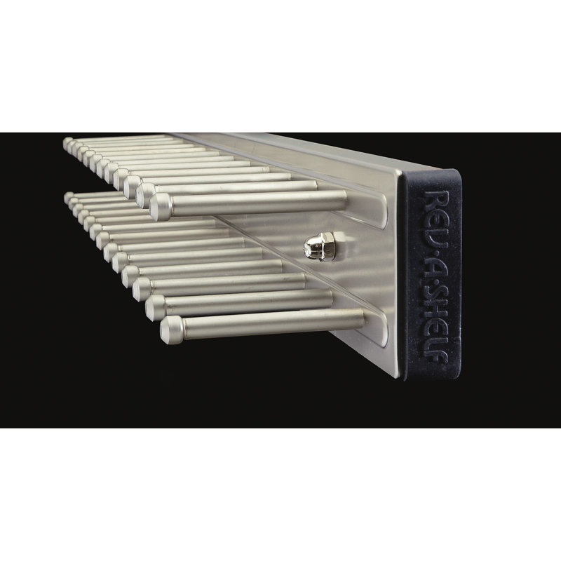 Support à cravates extensible Rev-A-Shelf, 14 po, Nickel satiné