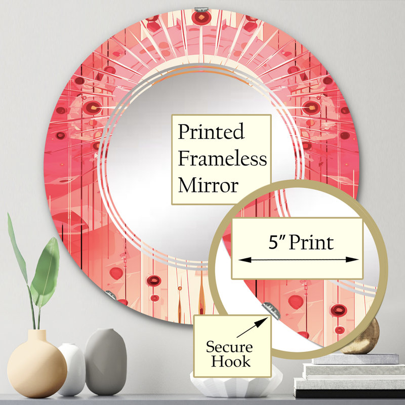 Azareu - Modern Wall Mirror Round, 24 po x 24 po