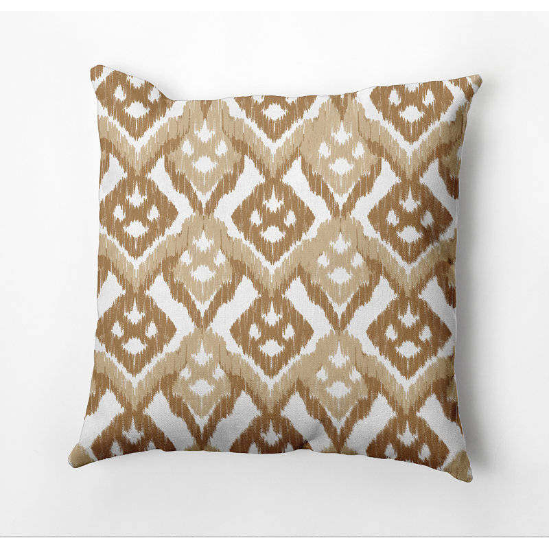 Housse et insert de coussin carré Happy Hippy, Brun, H 16 po x l 16 po