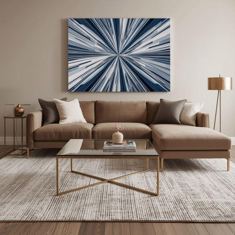 Art mural sur toile gris Op Art 51, H 20 po x l 24 po