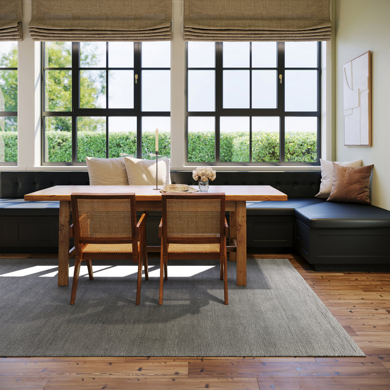 Nate Berkus Hollis Solid Wool Cozy Area Rug, Rectangle 6' x 9'