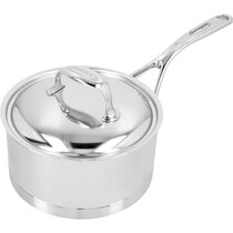 Cook N Home Double Boiler Saucepan 2-Quart, Professional 18-10 Stainless  Steel Steam Melting Pot for Butter Chocolate Cheese, Tempered Glass Lid,  Silver 
