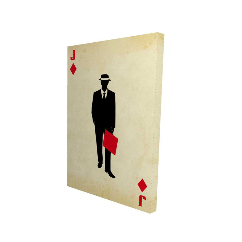 «Jack of Diamonds», toile noire rétro | Décoration intérieure