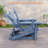 HDPE Glider Adirondack Chair, Wood-Like Glider Rocking Chair, 3-Position Adjustable Fire Pit Chair with Cup Holder for Lawn, Deck, & Poolside-1655927070