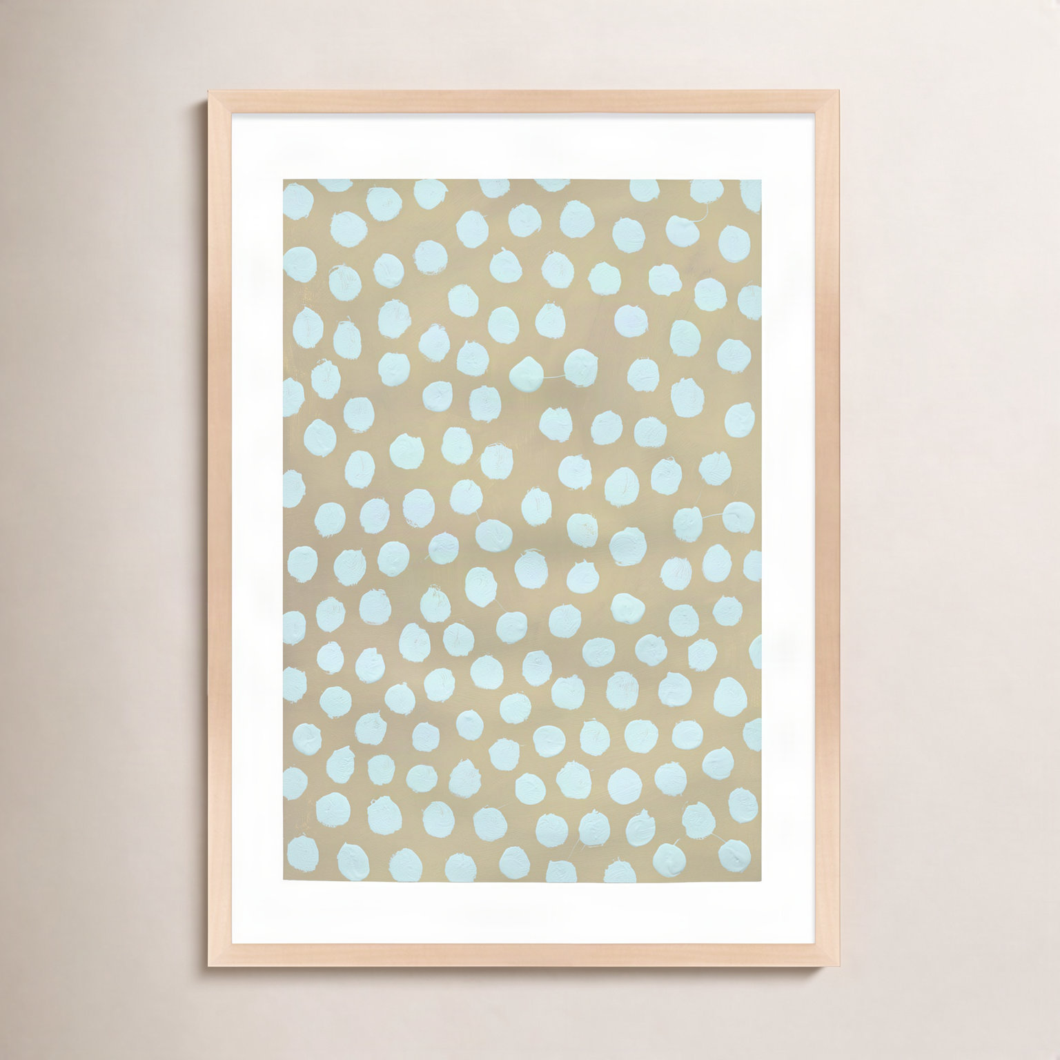Cloud On Khaki by Michela Sorrentino, 50" H x 35" W x 1.25" D, Brown