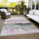 Machine Washable Indoor/Outdoor Xhevrie Pink Rug