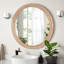 Miroir mural rond pour meuble-lavabo