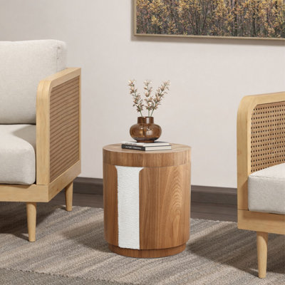 Table d'appoint en bois 18,5 po avec rangement caché