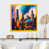 Impression dorée sur toile encadrée