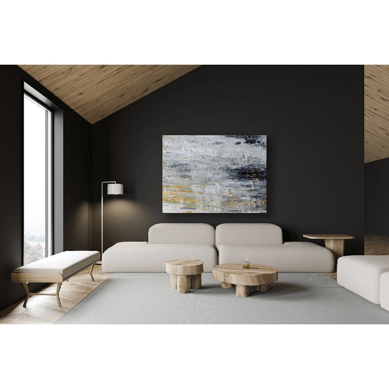 Abstract Print by John Beard, 40" H x 30" W x 1.5" D, Unframed