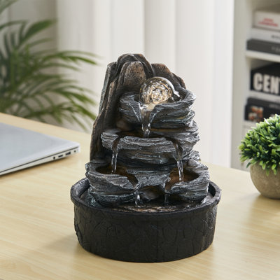 Satomi Resin Tabletop Fountain with Light