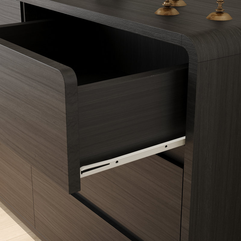 Commode 6 tiroirs, Noir
